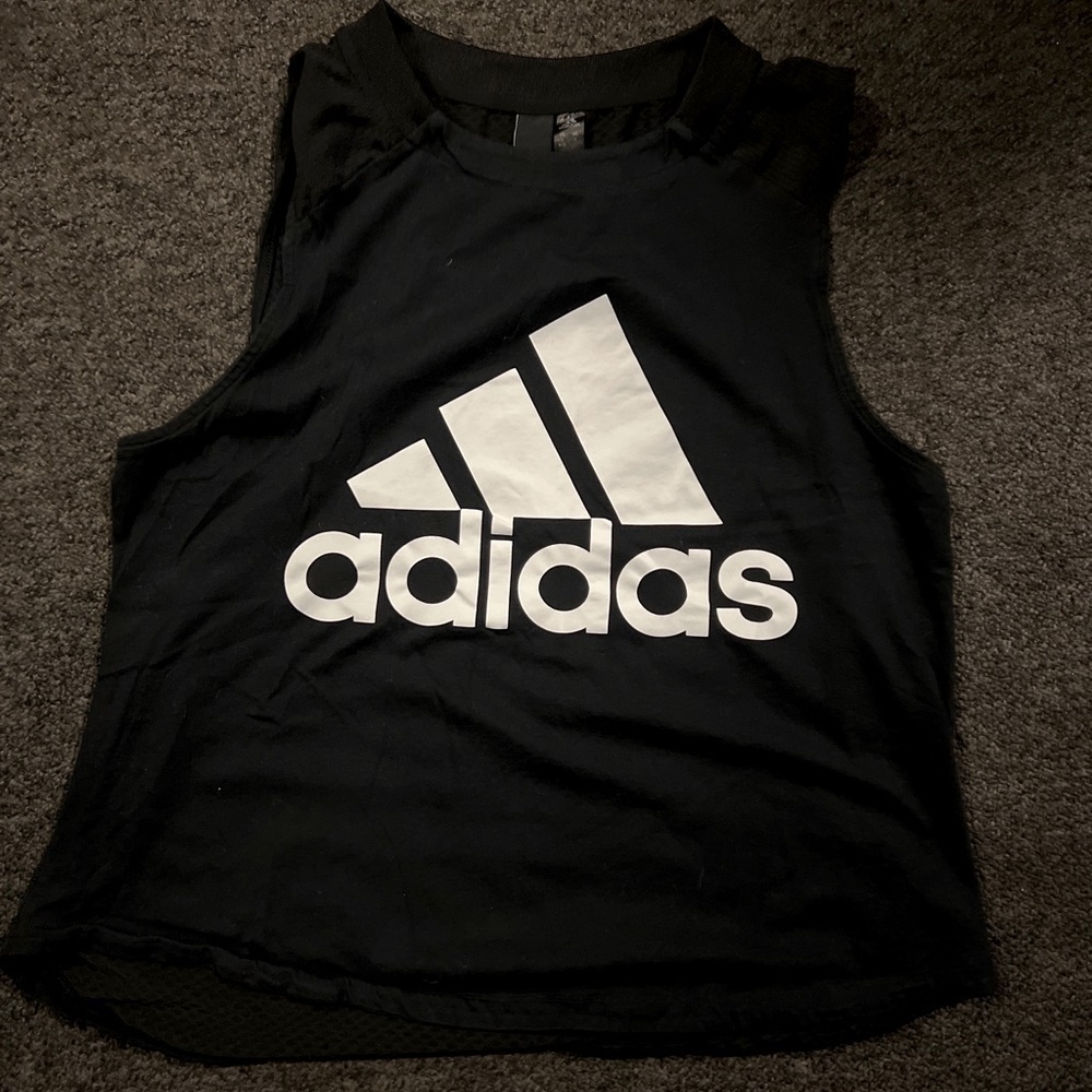 Womens Adidas sports sleeveless black shirt S